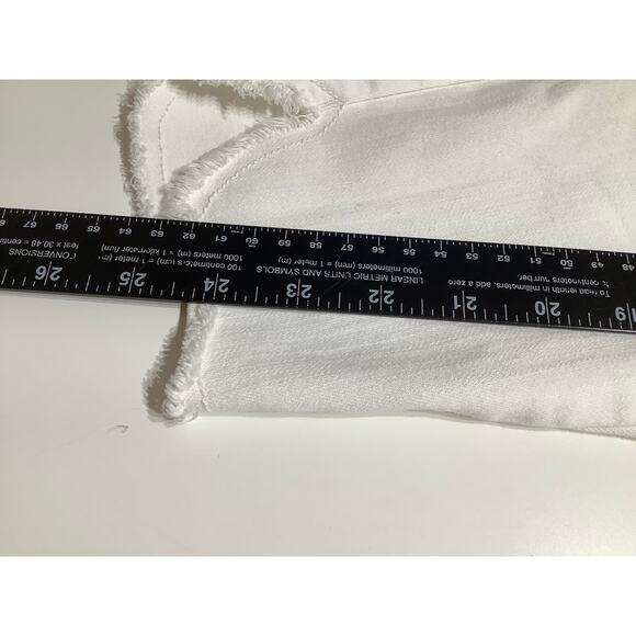 J.Jill White Denim Capri with Ankle Slit Authentic Fit 12 Classic, Casual - Picture 8 of 8